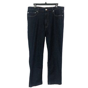 LRL Lauren Ralph Lauren Straight Leg Jeans Size 16 Dark Wash Hemmed